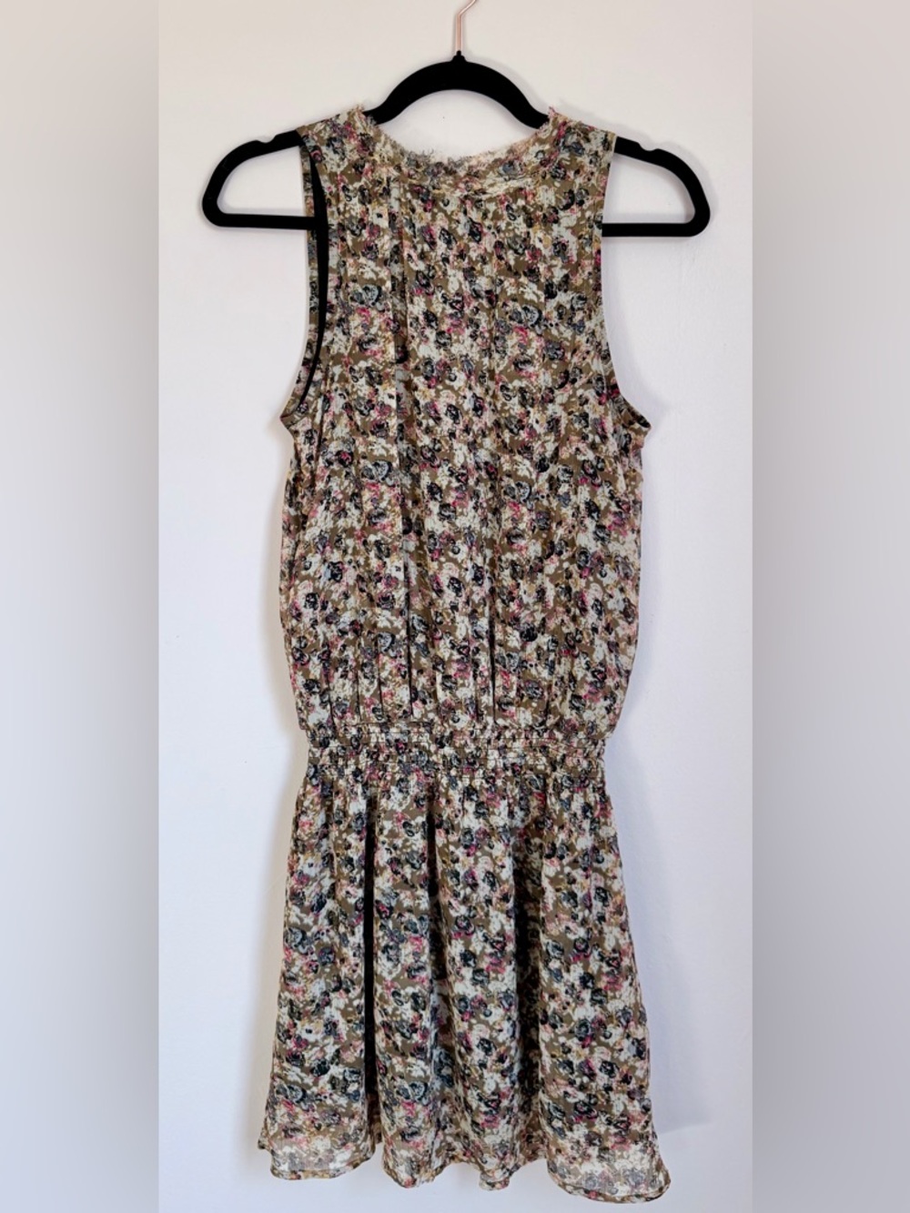 H&M Floral Pleated Sleeveless Dress Boho Mini Size 4 - Picture 4 of 7